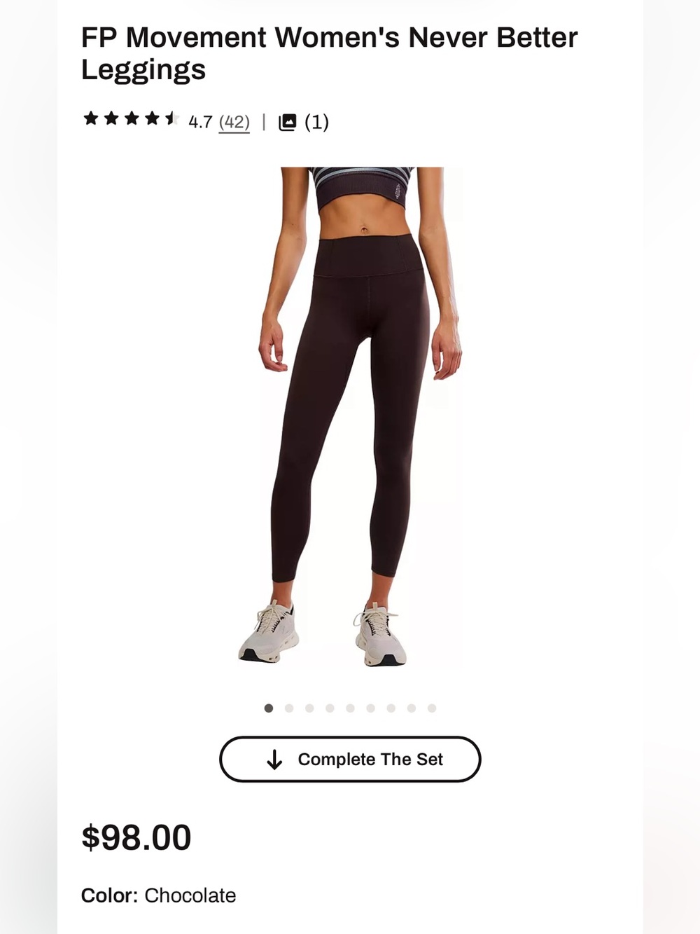 FP Movement Never Better Leggings in Chocolate